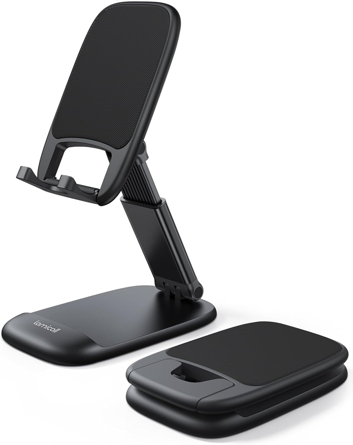 Foldable Phone Stand for Desk - Height Adjustable Cell Phone Holder Portable Cellphone Cradle Desktop Dock Compatible with Iphone 16 15 14 13 Pro Max Mini, 12 11 XR X 8 plus SE, Smartphone